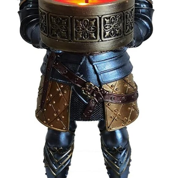 King's Guard Standup Knight Candlestick Holders Resin TeaLight Holder Warrior Mo